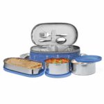 MILTON Corporate Lunch Stainless Steel Containers, Set of 3, Leak Proof - Image 2
