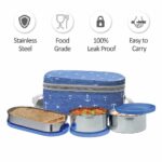 MILTON Corporate Lunch Stainless Steel Containers, Set of 3, Leak Proof - Image 3