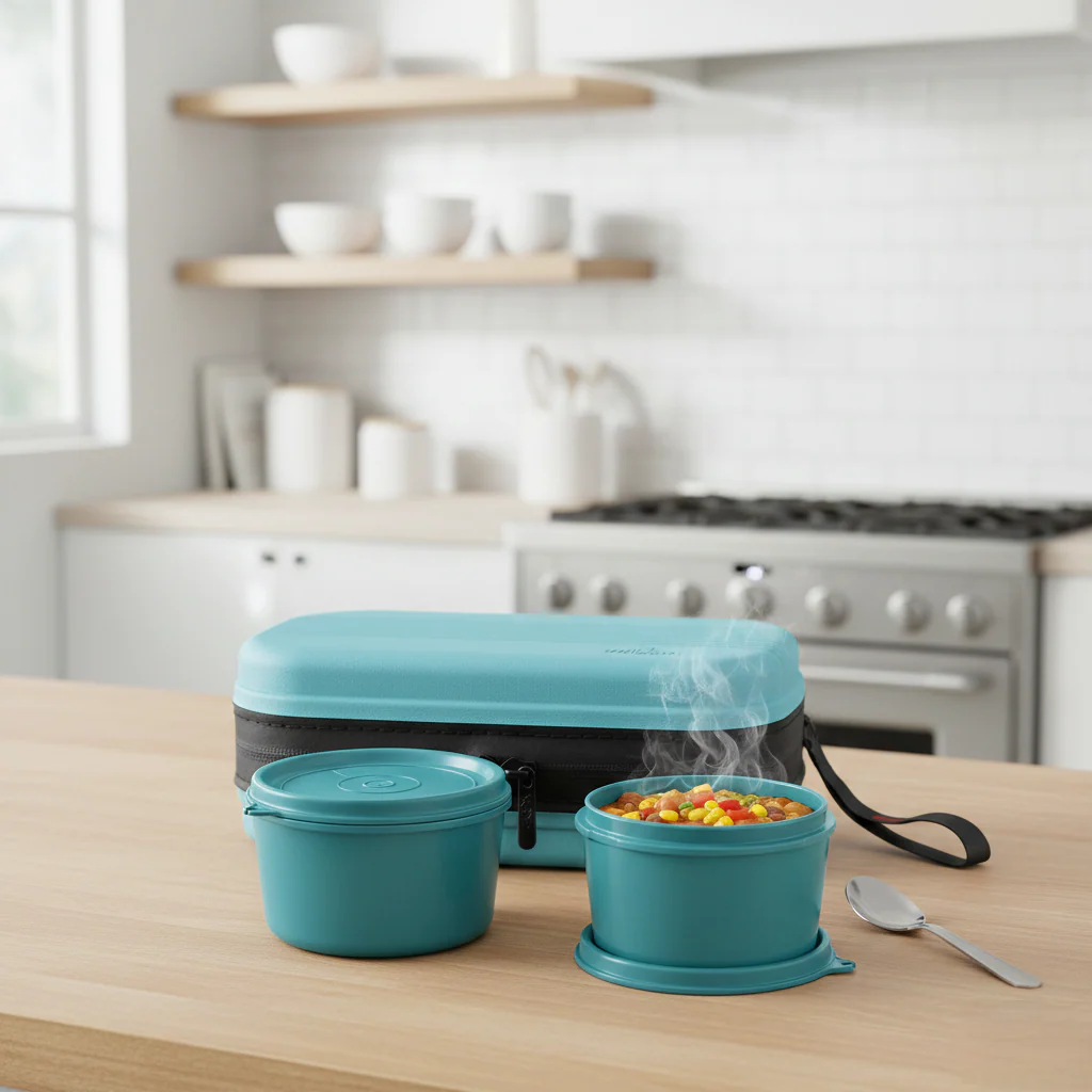 milton urban case tiffin lunch box | stainless steel leakproof lunch box with bag | microwave safe office tiffin (2 containers) milton urban case tiffin lunch box | stainless steel leakproof lunch box with bag | microwave safe office tiffin (2 containers)