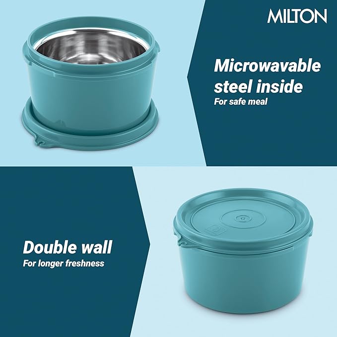 milton urban case tiffin lunch box | stainless steel leakproof lunch box with bag | microwave safe office tiffin (2 containers) milton urban case tiffin lunch box | stainless steel leakproof lunch box with bag | microwave safe office tiffin (2 containers)