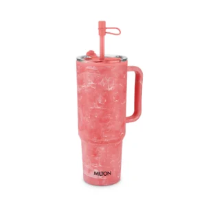 milton puris on the go tumbler, versatile dual lid design, bpa free & durable 1200 ml